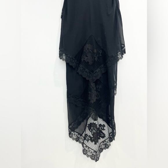 Victorias Secret Collection Black Tiered Lace L Y2k Witchy Whimsigoth Fairy Core - Picture 7 of 9